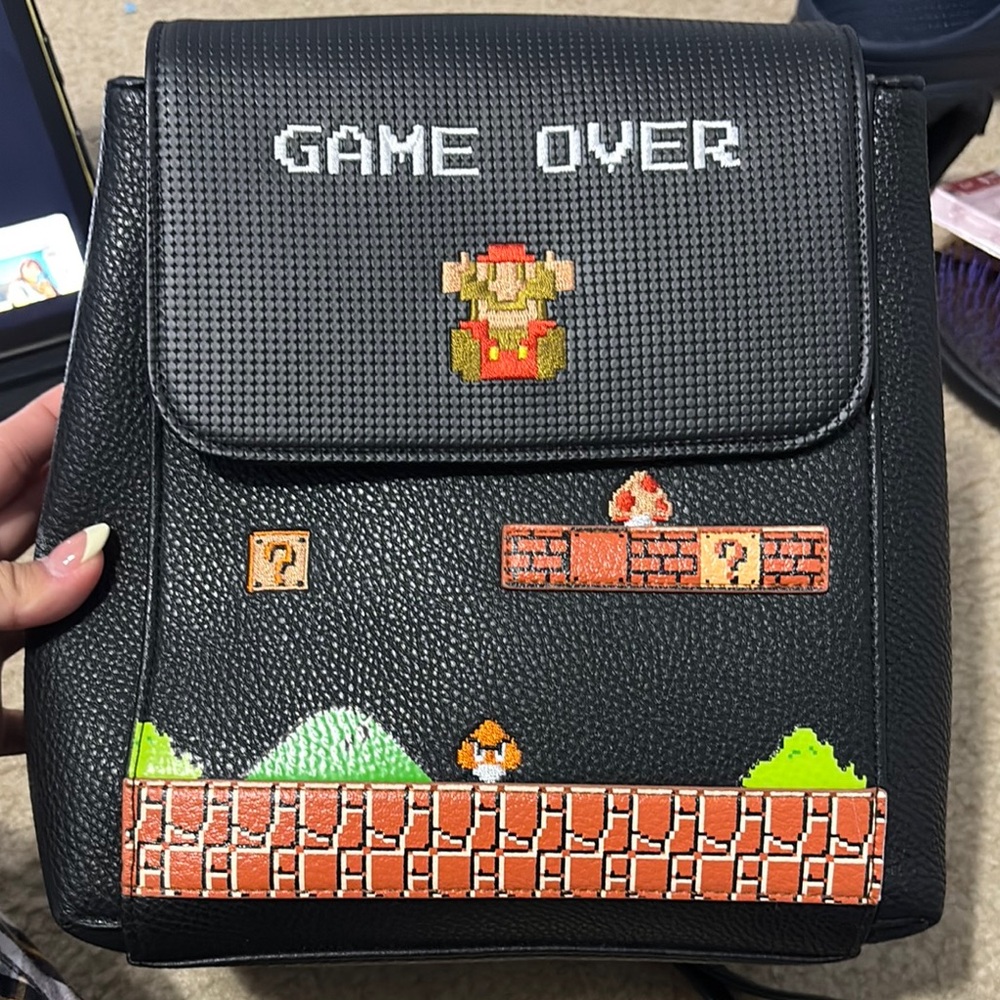 Black Game Over Backpack